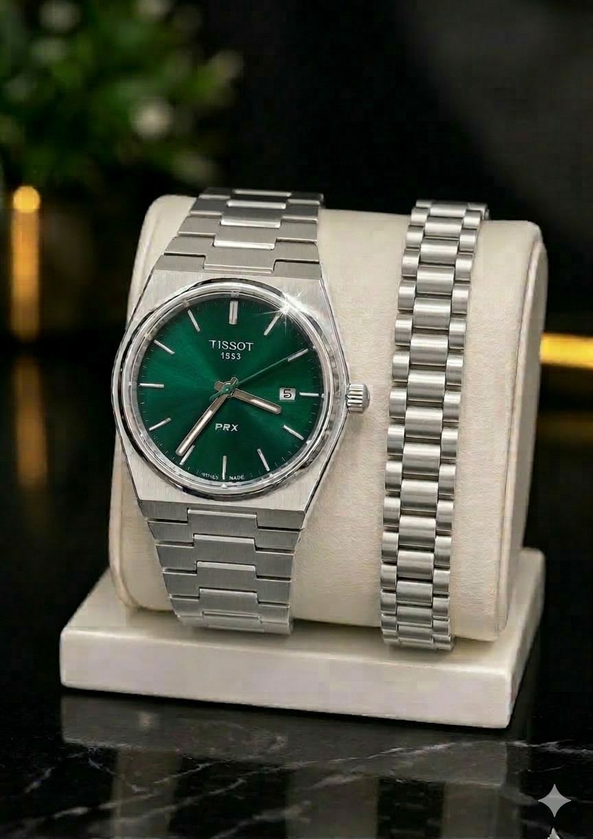 Tissot PRX Men’s Watch – Blue Dial | Stainless Steel + Bracelet free| Swiss Quartz (T137.410.11.041.00